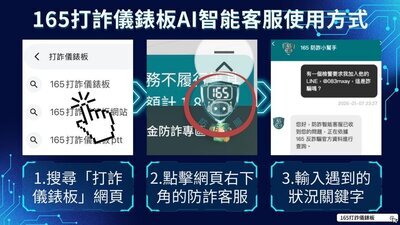 165打炸儀錶板AI智能客服使用方式