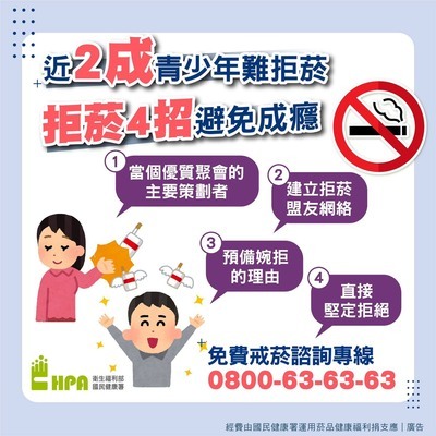 青少年拒菸4招圖片